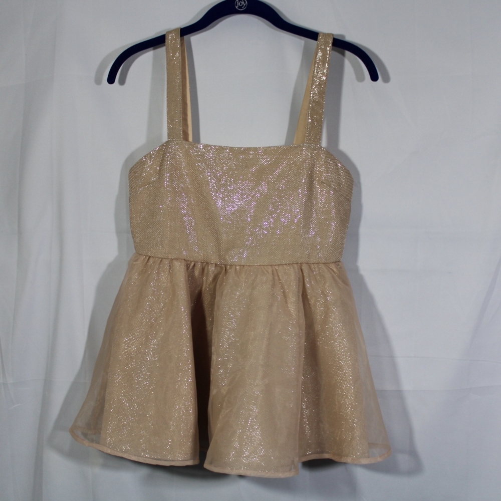 English Factory Women’s Sparkle Glitter Empire Tulle Top Size Small NWOT.